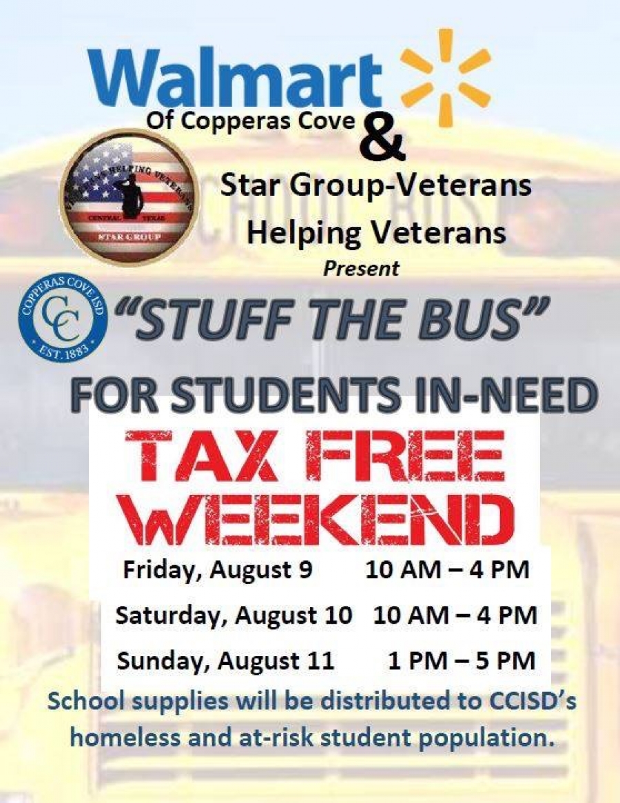 Copperas Cove Walmart and CCISD Stuff the Bus