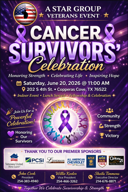 2026 Star Group Veterans Cancer Survivor Ceremony 